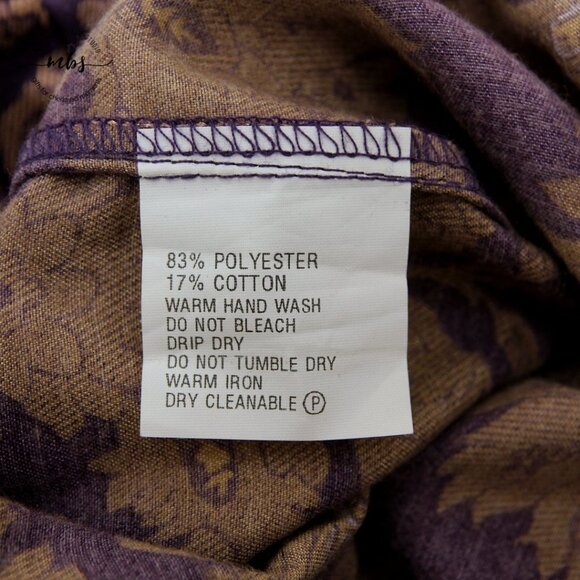 Design Studio Floral Brocade Pajama & Robe Set Tassel Tie Purple Golden Women S - Picture 13 of 16